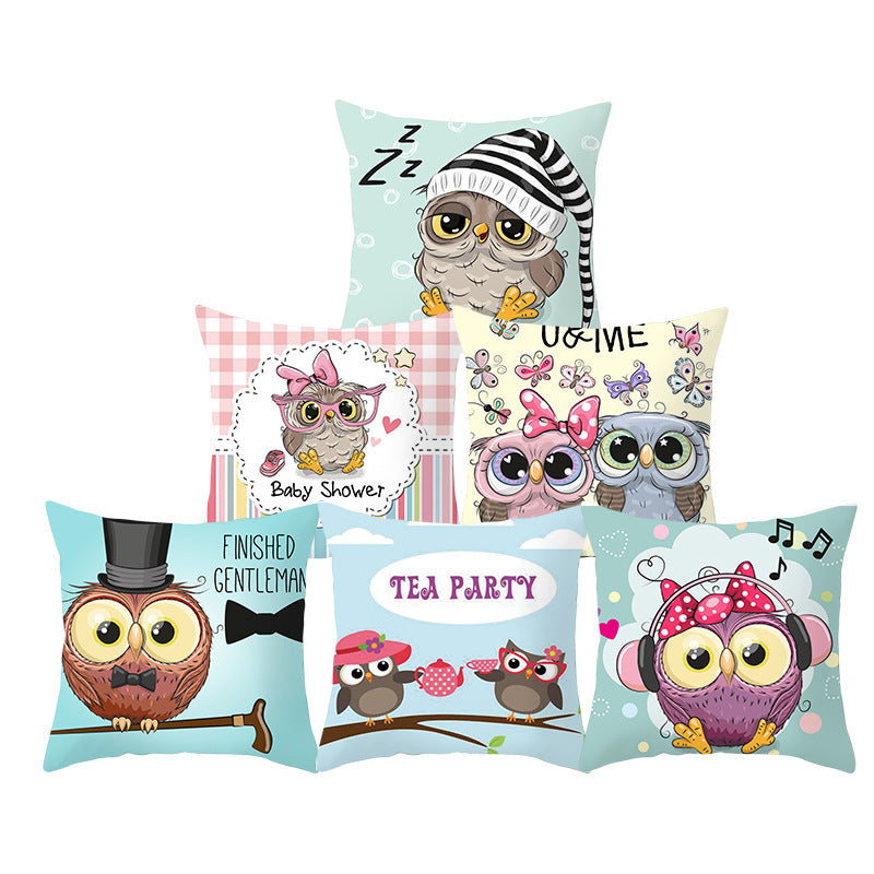 Owl animal pillowcase cushion cover - DropOnline.co