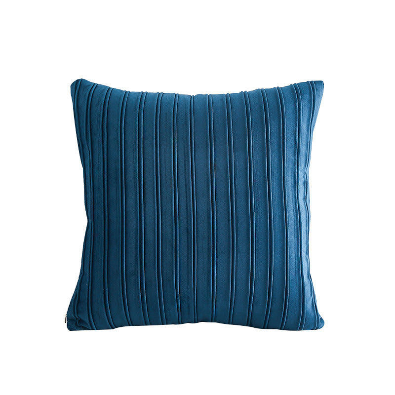 Netherlands Velvet Striped Pleated Cushion Cushion - DropOnline.co