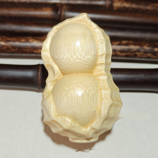 Crafts Pure Natural Solid Bamboo Carving Peanut Ornaments - DropOnline.co