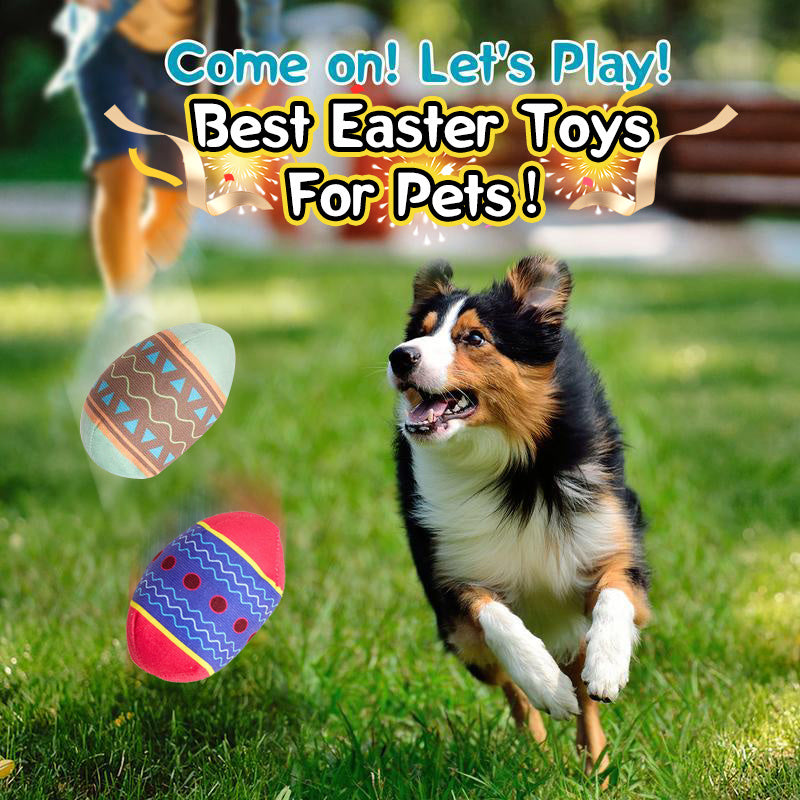 Easter Egg Toys for Pet - Interactive Dog Egg Toy with Squeaky Sound for Aggressive Chewers - DropOnline.co
