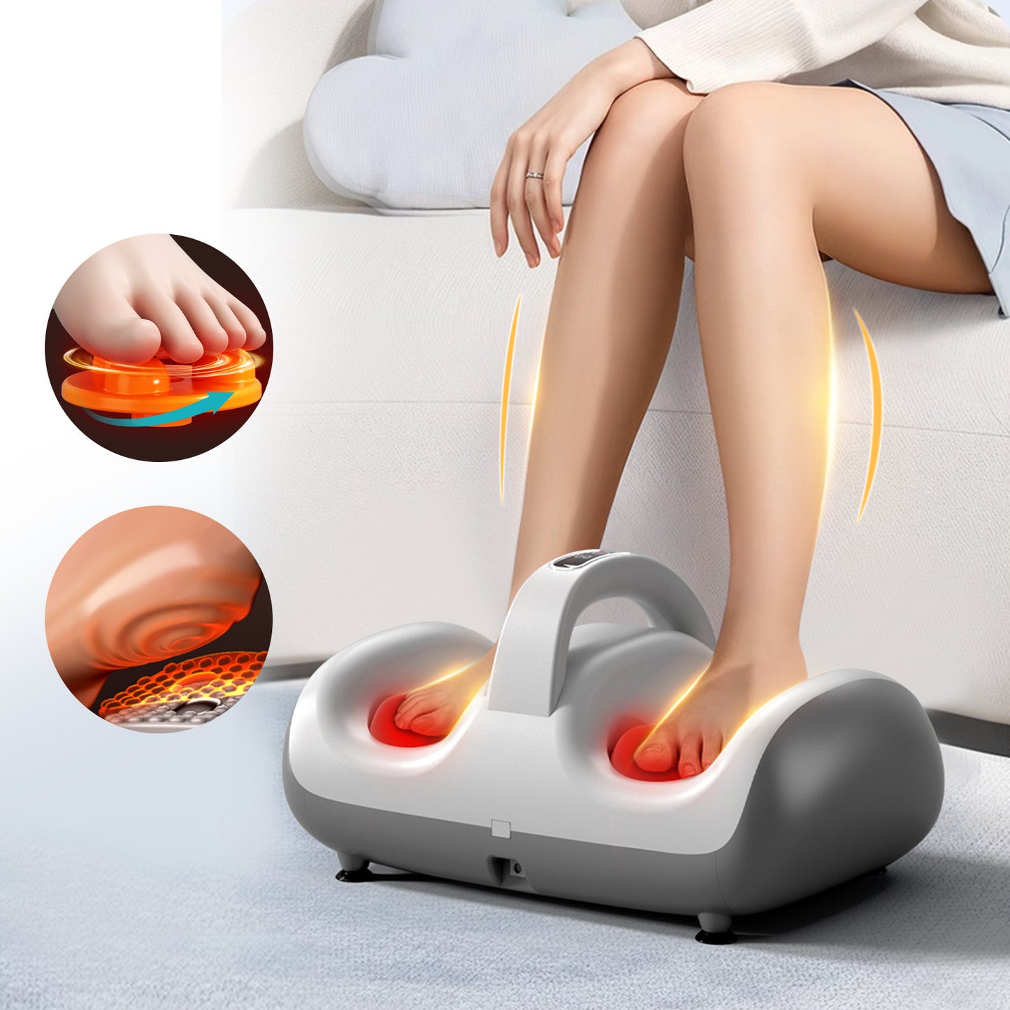 Leg Beauty Machine - Electric Foot Massager, Featuring Light Therapy Function, Adjustable Speed And Direction Control, Designed To Help Relax The Body And Relieve Pain - DropOnline.co
