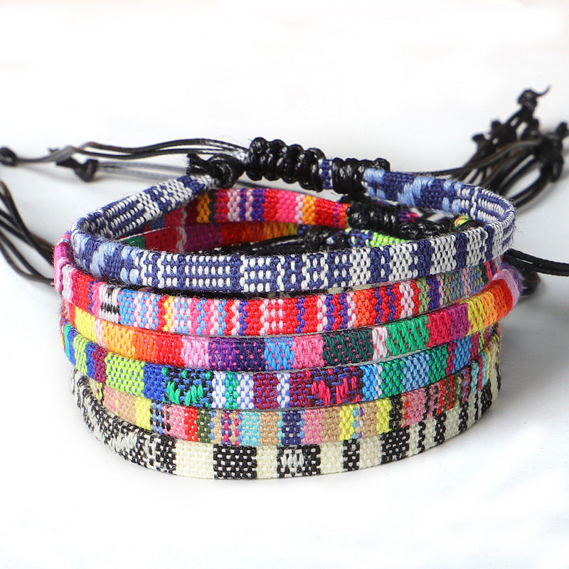Hand Woven Rainbow Color Anklet Bohemian Style - DropOnline.co