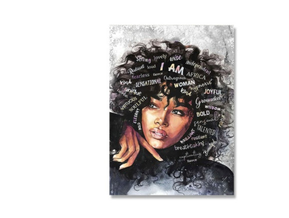 Black Woman Art Print Poster Room Home Decor Painting - DropOnline.co