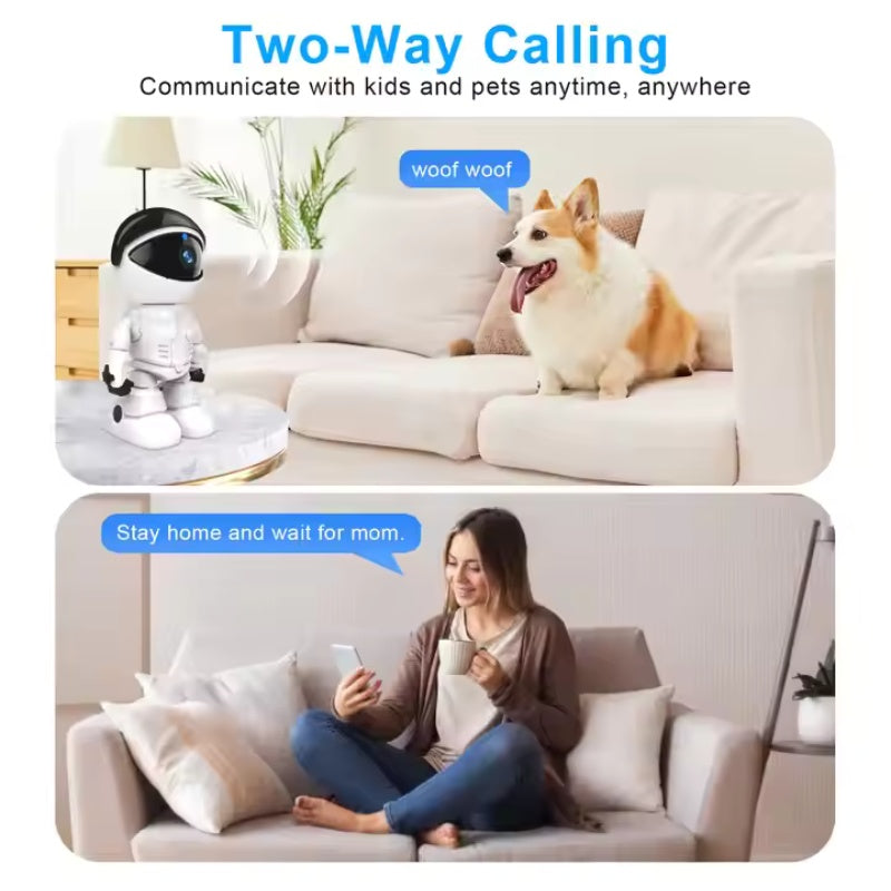 Smart Robot WiFi Camera - 1080P HD Baby Monitor & Home Security Camera with Pan/Tilt - DropOnline.co