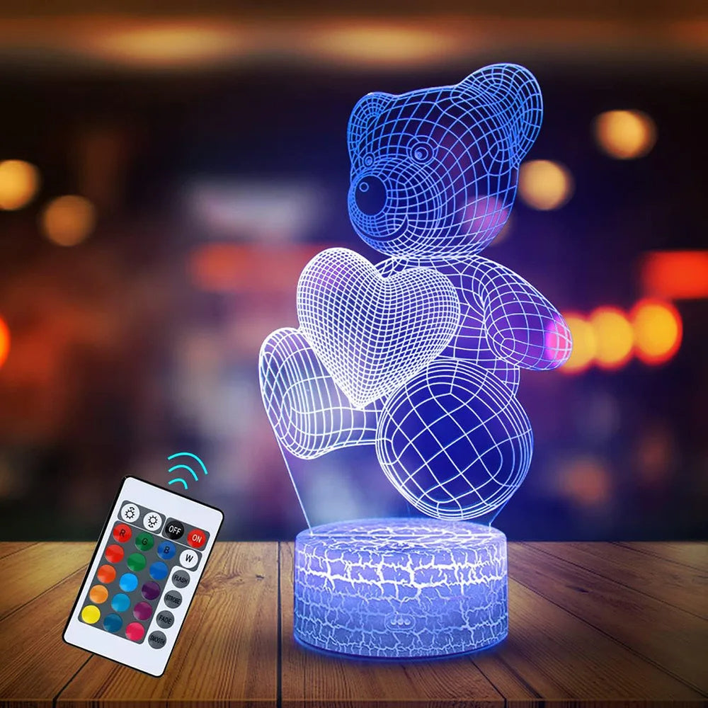 3D Lamp Acrylic USB LED Night Lights Neon Sign Lamp Xmas Christmas Decorations For Home Bedroom Birthday Decor Valentines Day Gifts - DropOnline.co