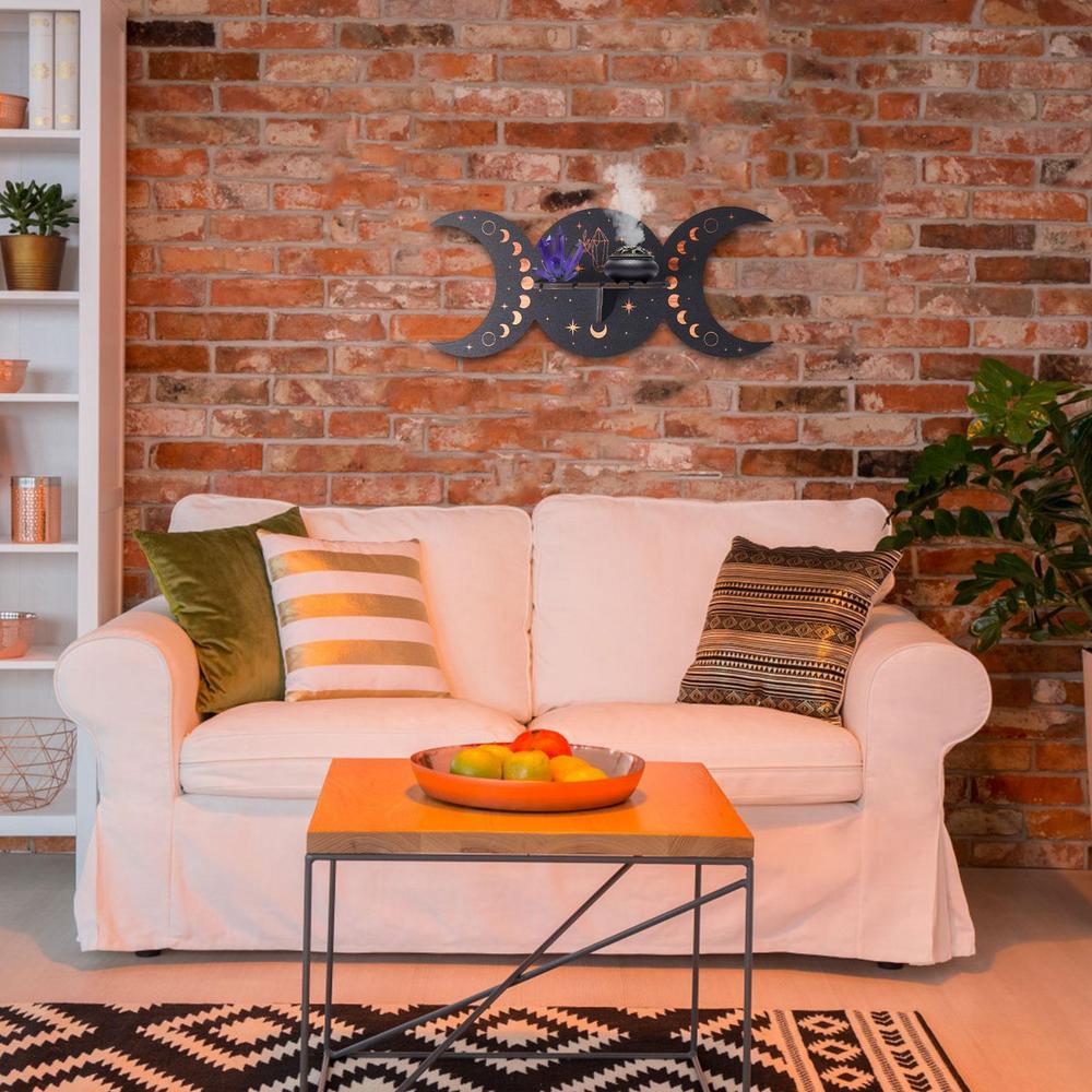 Bohemian Wood Crystal Shelving Home Decor - DropOnline.co