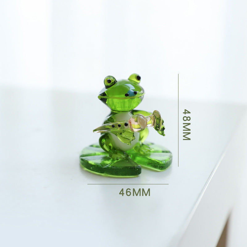 Home Decor Glass Frog Ornament Shape - DropOnline.co