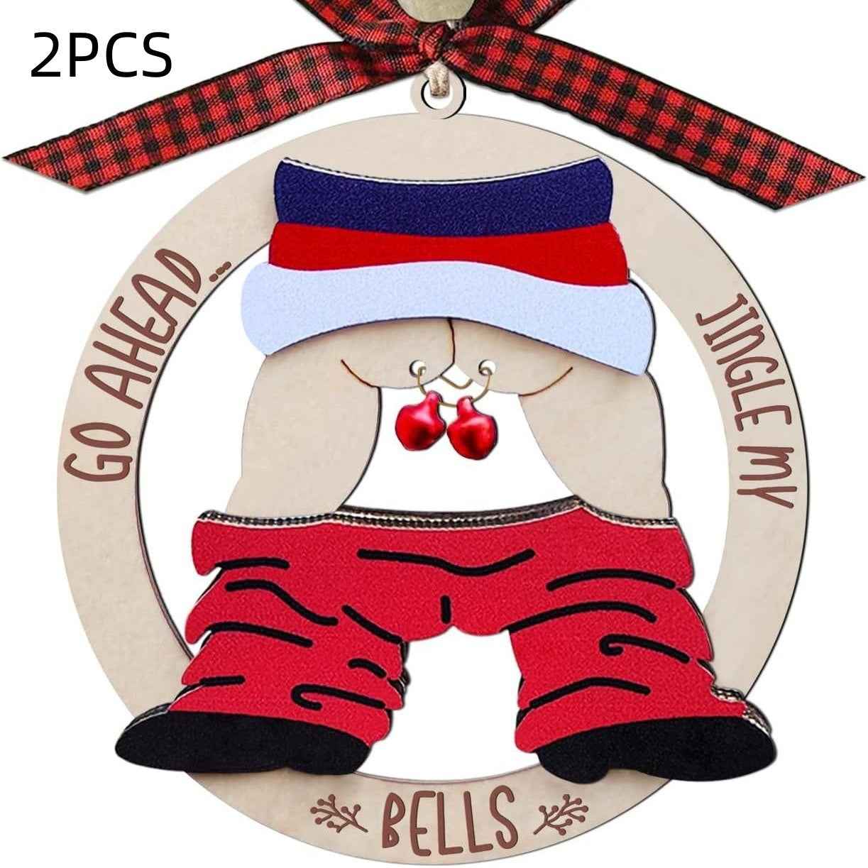 Christmas Wooden Bell Pendant - Boxwood Craft Hanging Decoration (9x10cm) - DropOnline.co