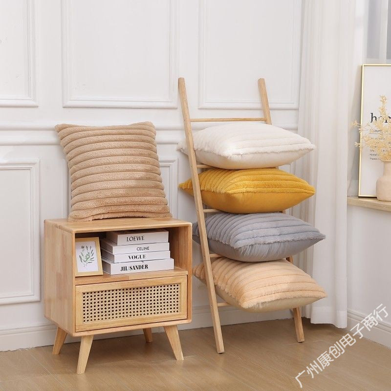 Soft Plush Pillow Lumbar Cushion Cover - DropOnline.co