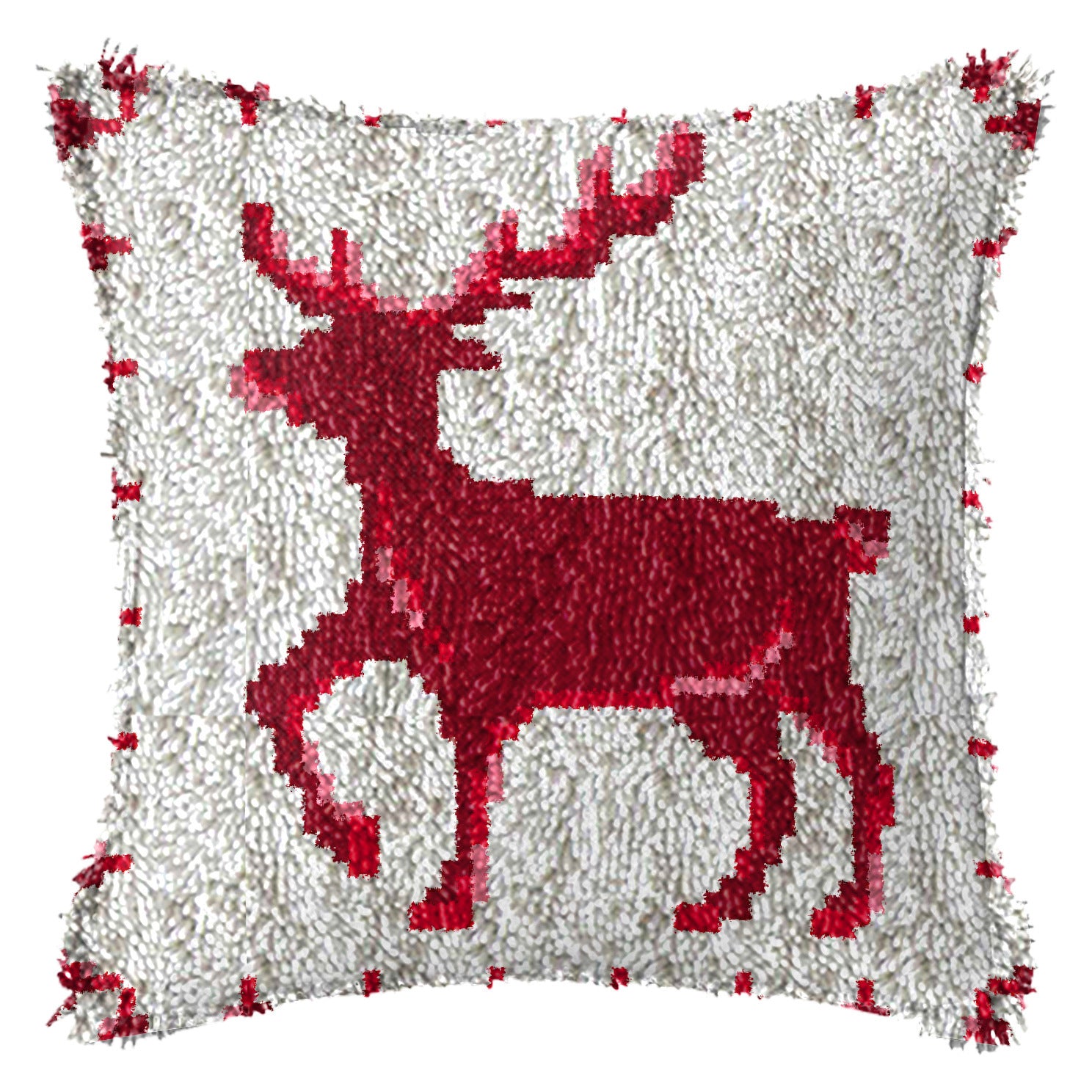 Diy Handmade Christmas Cushion Wool Embroidered Pillow Material Package - DropOnline.co