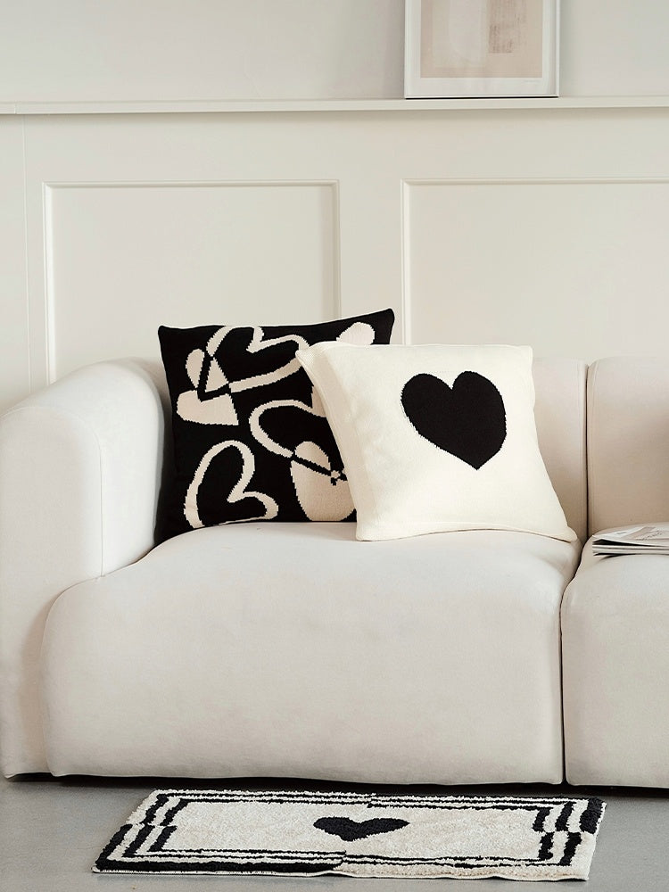 Cute Black And White Nordic Style Living Room Sofa Pillow Cushion With Core - DropOnline.co