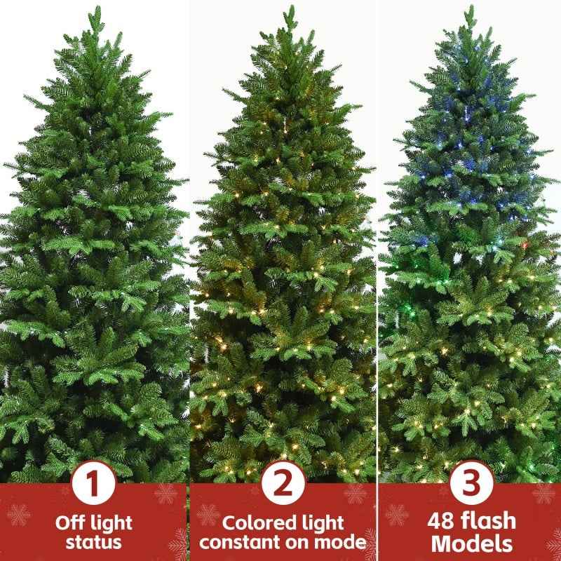 7ft PE/PVC Mixed Christmas Tree - Premium Holiday Decoration - DropOnline.co