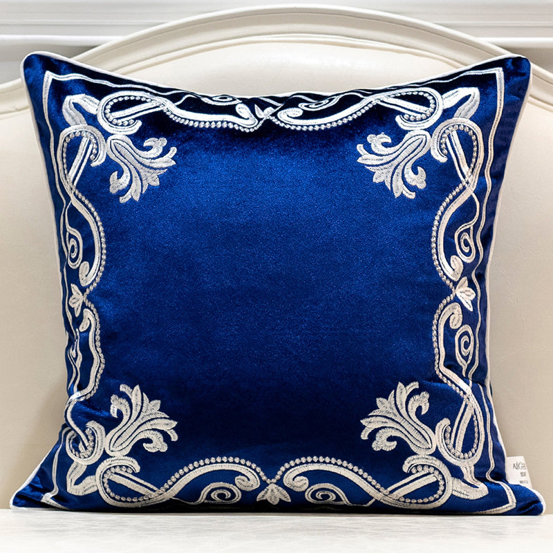 Patterned Cushion Cover Flannel Embroidered Home Decor Pillow Case - DropOnline.co