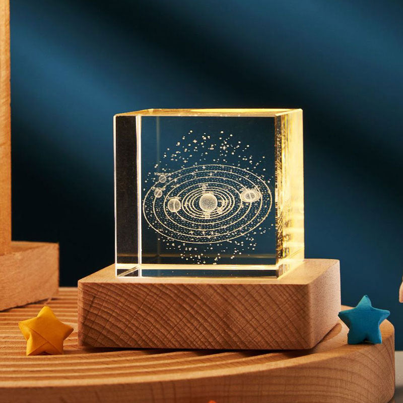 3D Transparent Crystal Cube Desktop Decoration Small Night Lamp Bedroom Home Decor For Kids Party Children Birthday Gifts - DropOnline.co