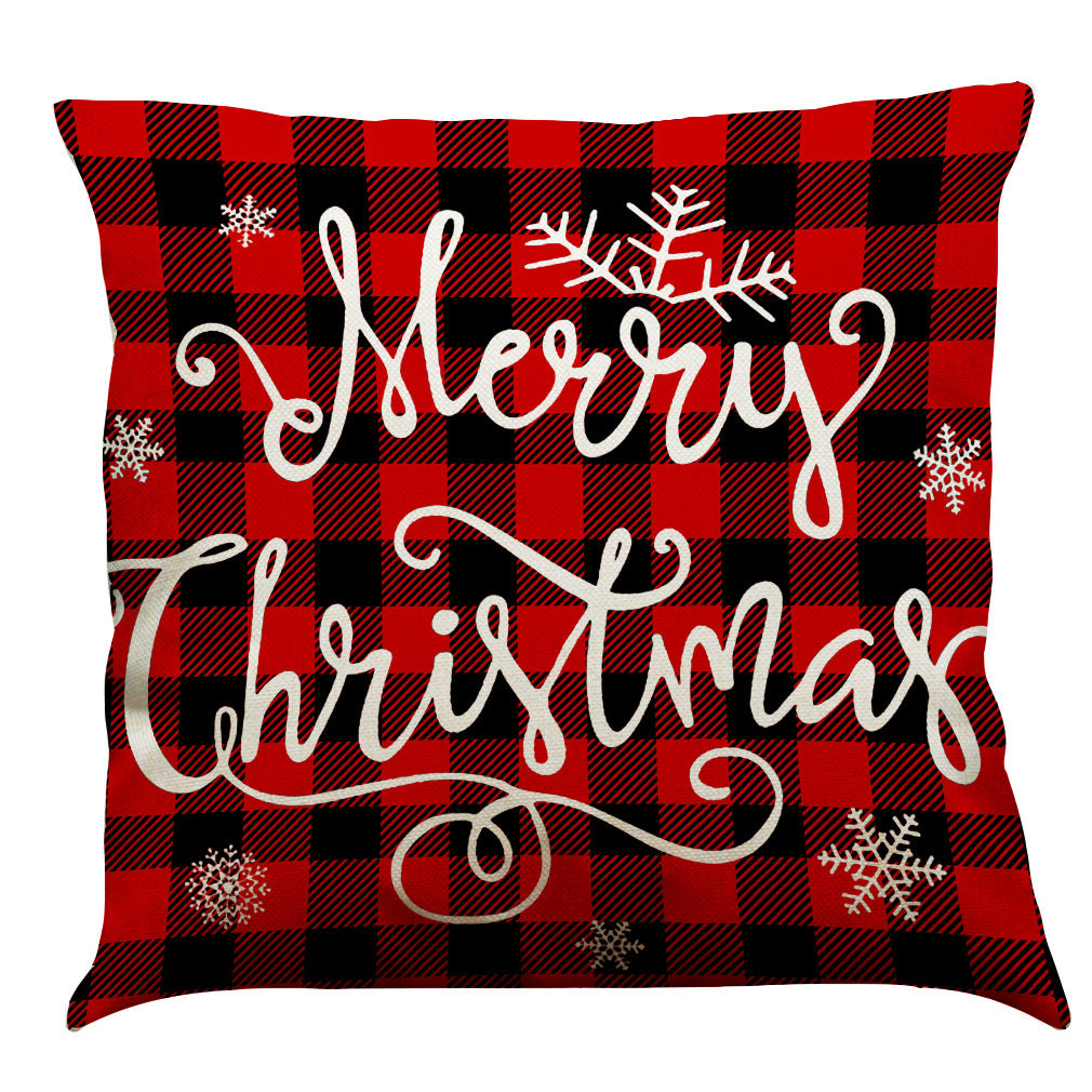 Christmas Cotton Linen Sofa Car Cushion Pillowcase - DropOnline.co