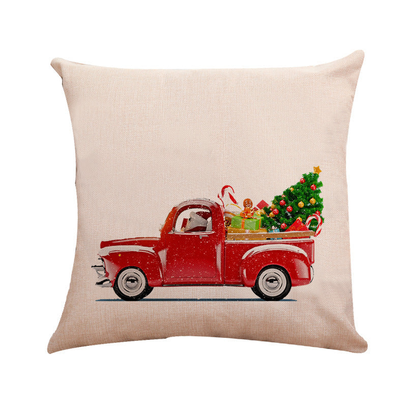 New Christmas Themed Linen Cushion Pillowcase - DropOnline.co