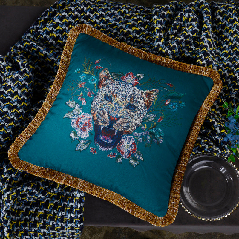 Living Room Sofa Retro Tassel Backrest Cushion Pillow Waist Pillow With Core - DropOnline.co