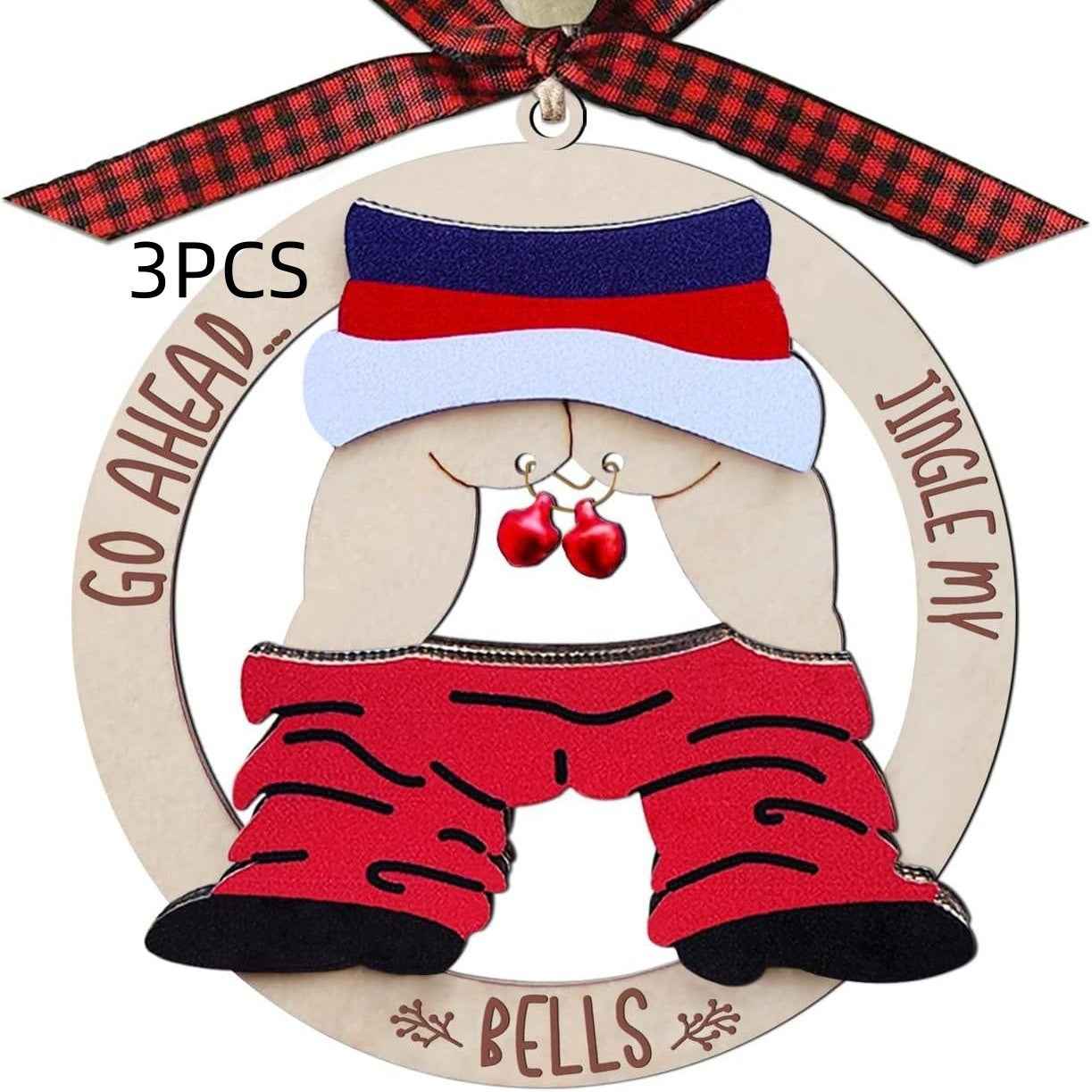 Christmas Wooden Bell Pendant - Boxwood Craft Hanging Decoration (9x10cm) - DropOnline.co