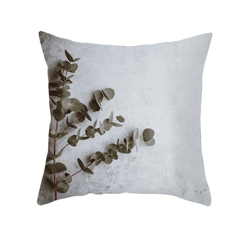 Light Tropical Plants Home Decor Peach Skin Fleece Pillowcase - DropOnline.co