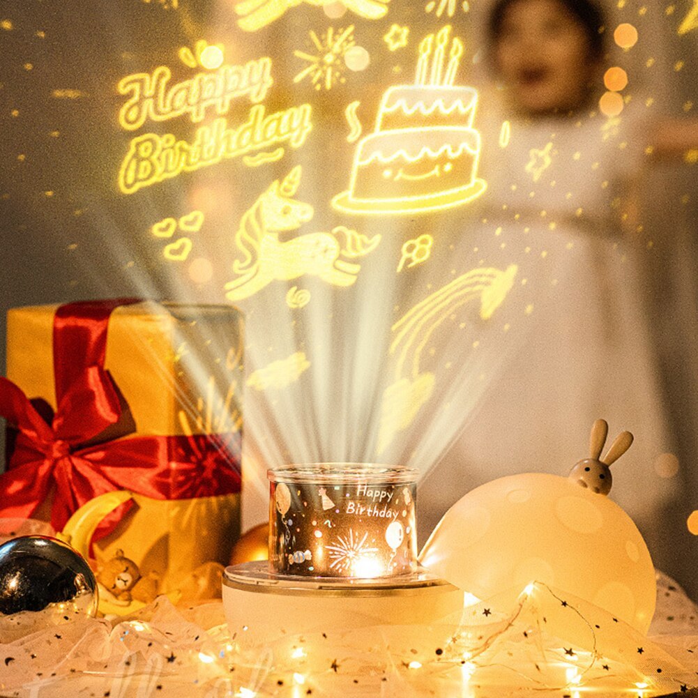 Star Moon Starry Sky Projector LED Night Light for Children Bedroom Decor Remote Control Rotating Baby Flashing Projection Lamp - DropOnline.co