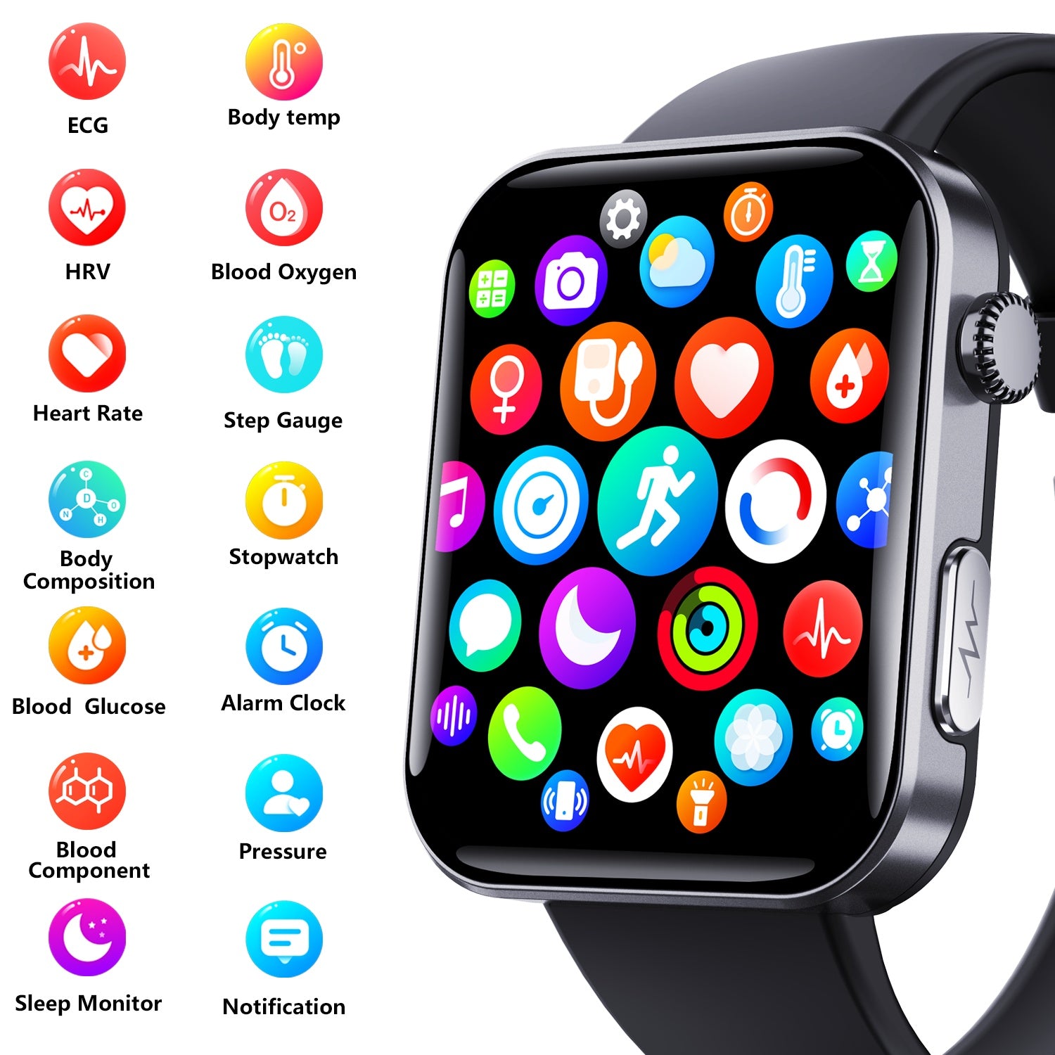 2025 Smart Watch Health Tracker 2.1in Fitness Tracker - DropOnline.co