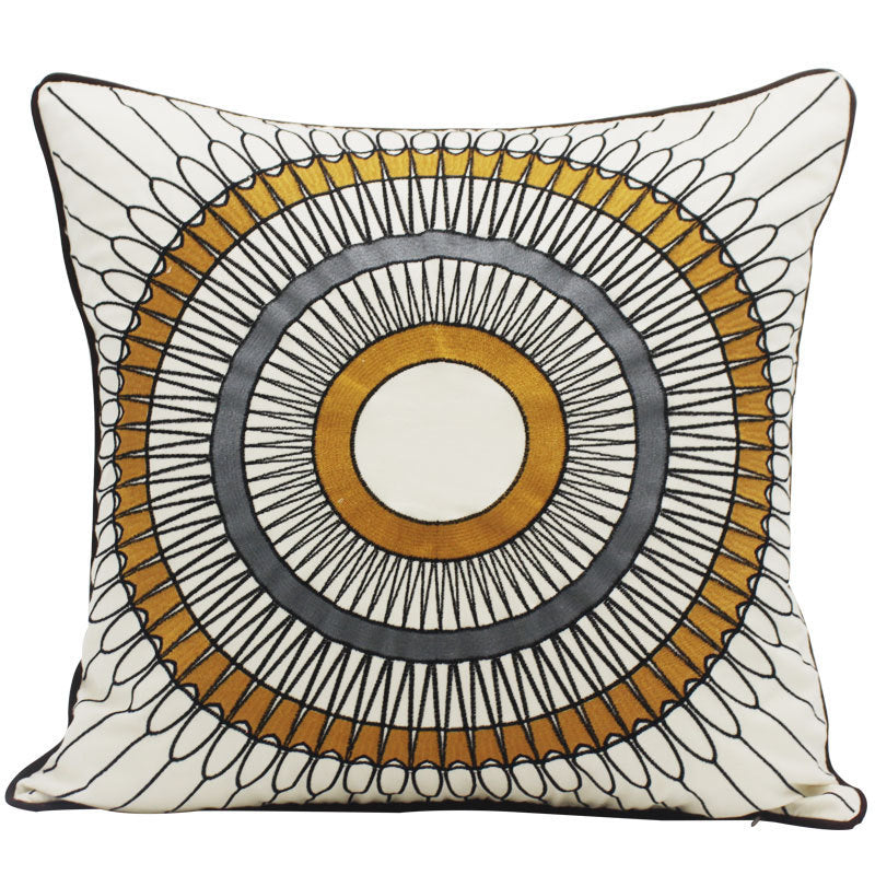 Dutch Velvet Embroidery Pillow Cover Series American Model Room Bedside Cushion - DropOnline.co