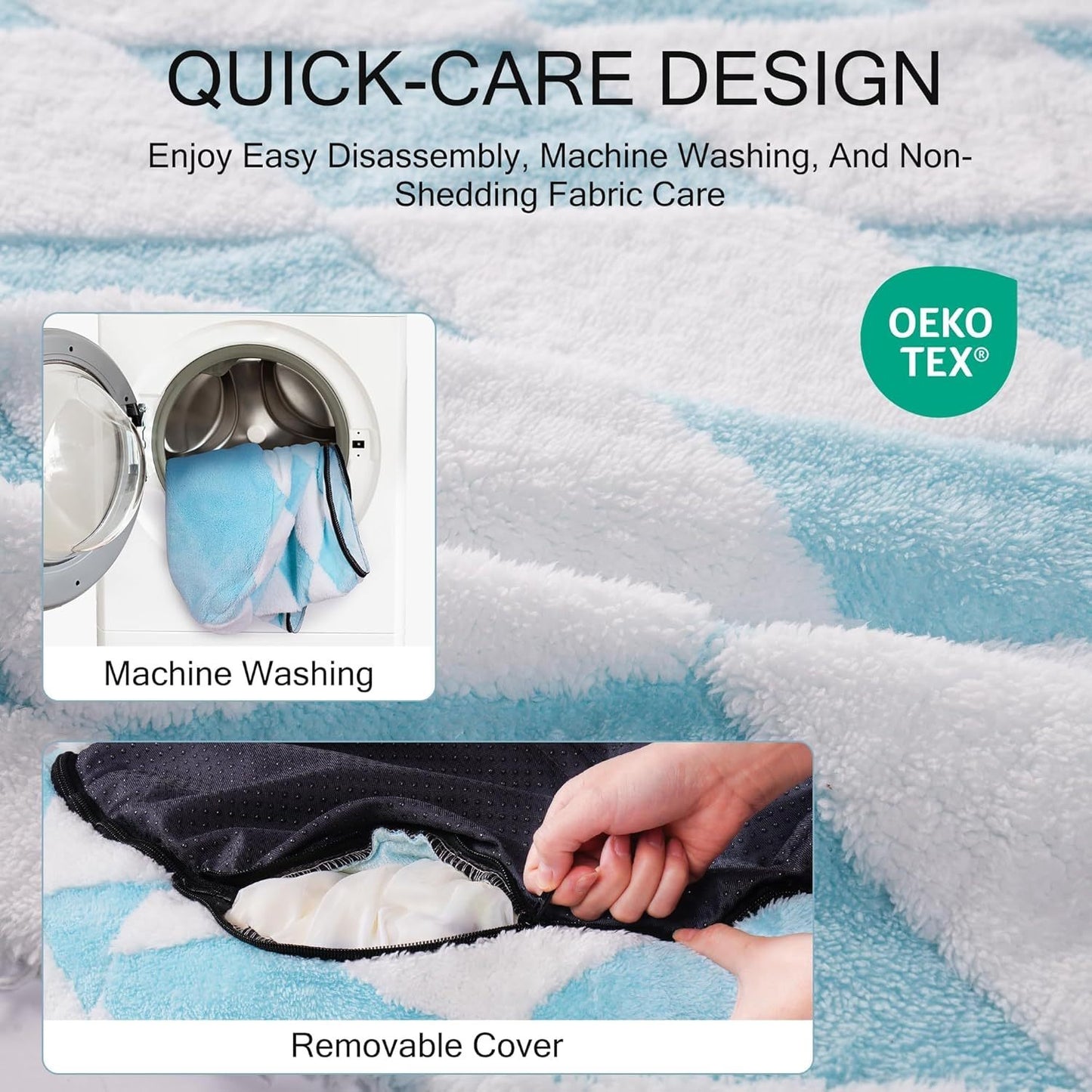 MEWOOFUN Donut Cat Bed For Indoor Cats - Round Washable Plush Pet Bed With Jacquard Shaggy Fabric & Non-Slip Bottom, Calming Small Dog Bed For Puppy & Kitten, 23 Inch Blue Check - DropOnline.co