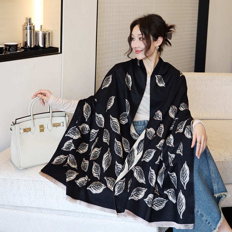 Women's Versatile Fashion Scarf - Thickened Warm Cashmere Winter Wrap - DropOnline.co