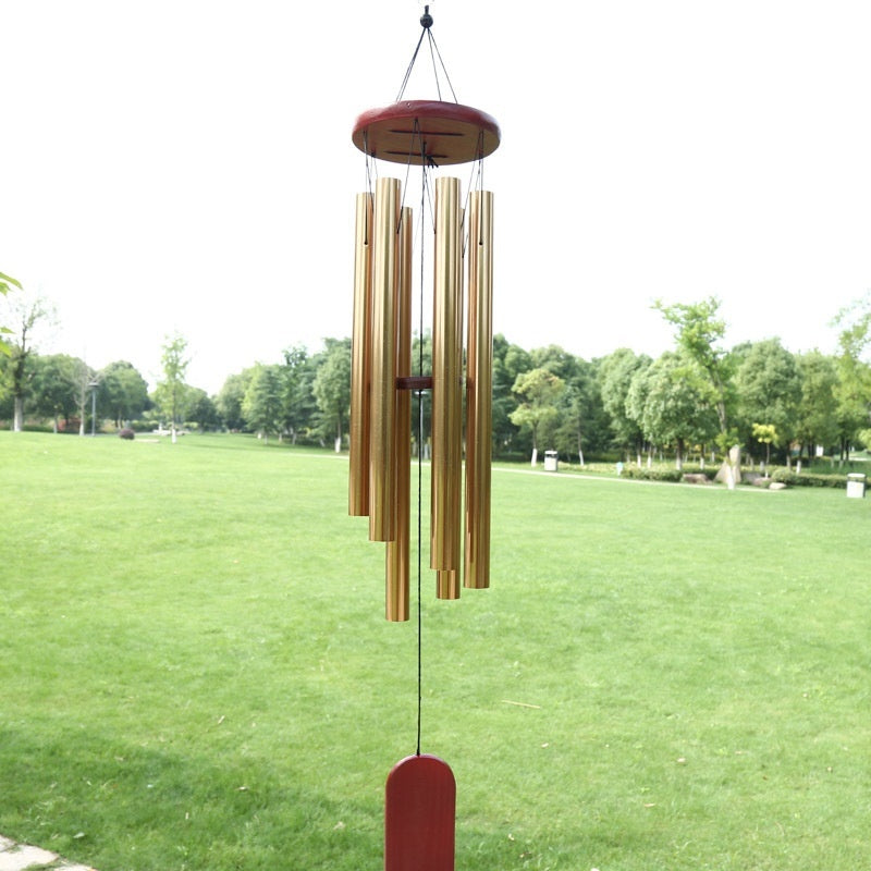 Classic Solid Wood Metal Multi-tube Wind Chimes Home Decoration - DropOnline.co