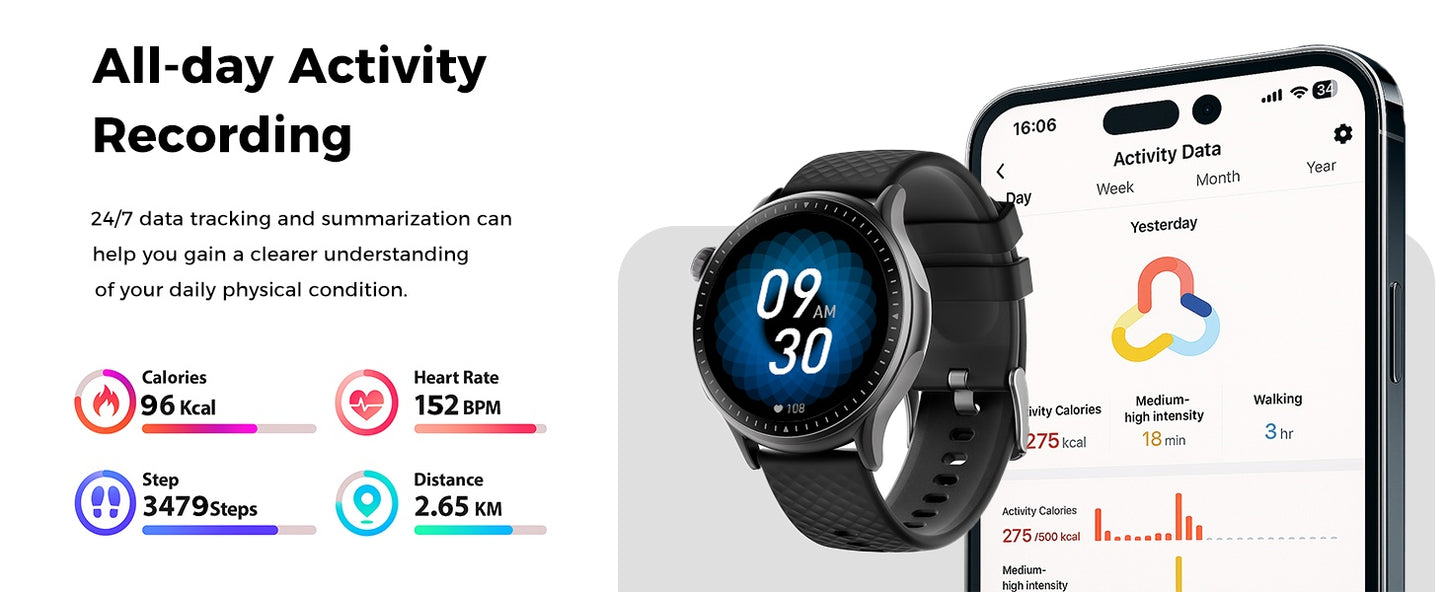 2025 New 1.43-inch Disc Smart Watch Fitness Tracker - DropOnline.co