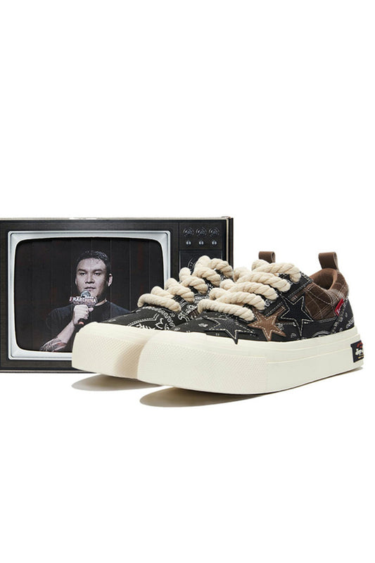 KAALIXTO--Star Canvas Shoes-Paisley - Unisex - DropOnline.co