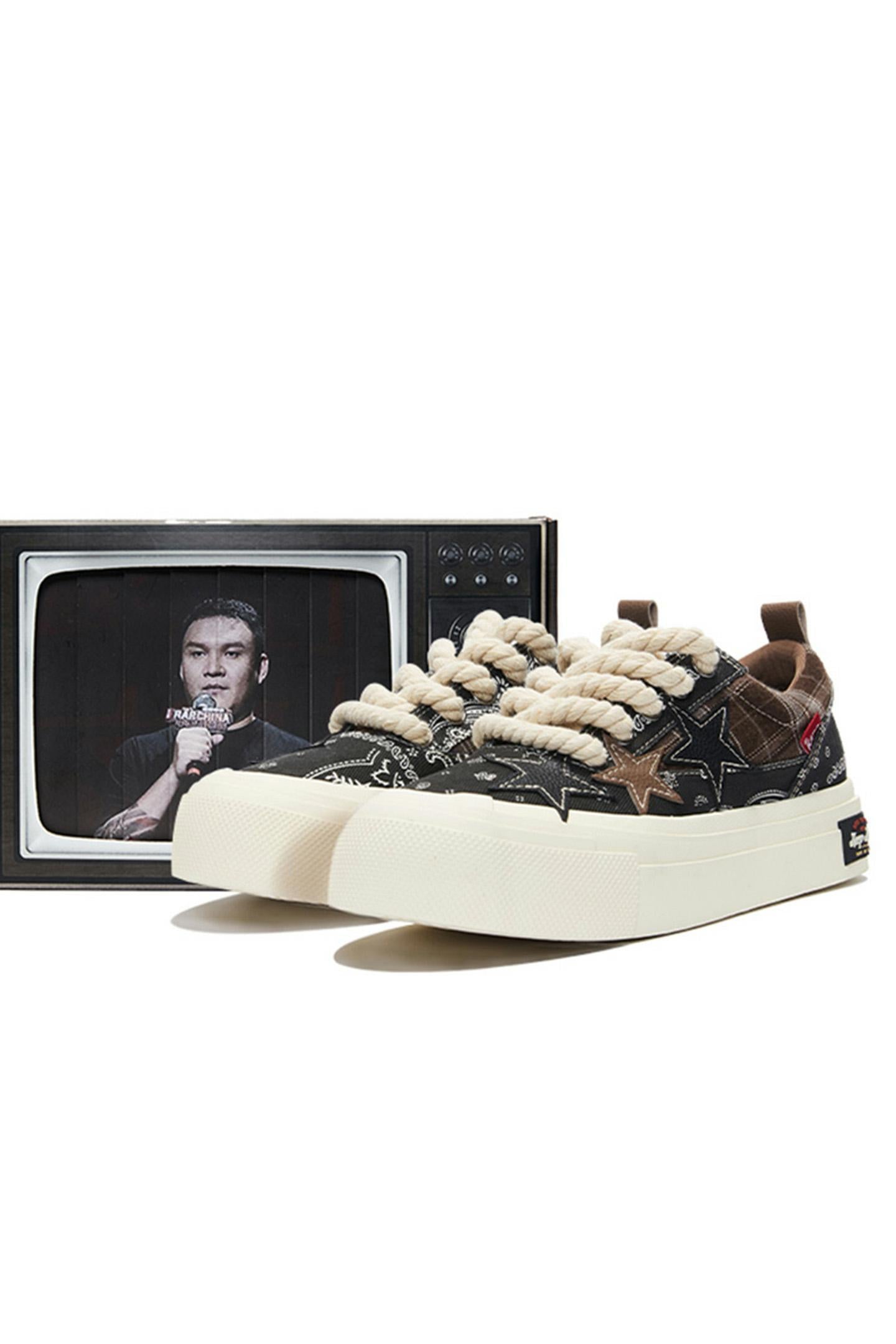 KAALIXTO--Star Canvas Shoes-Paisley - Unisex - DropOnline.co