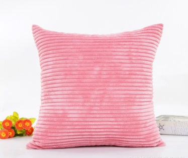 2.5 corn strips corduroy plush plain hug pillowcase cushion set without core - DropOnline.co