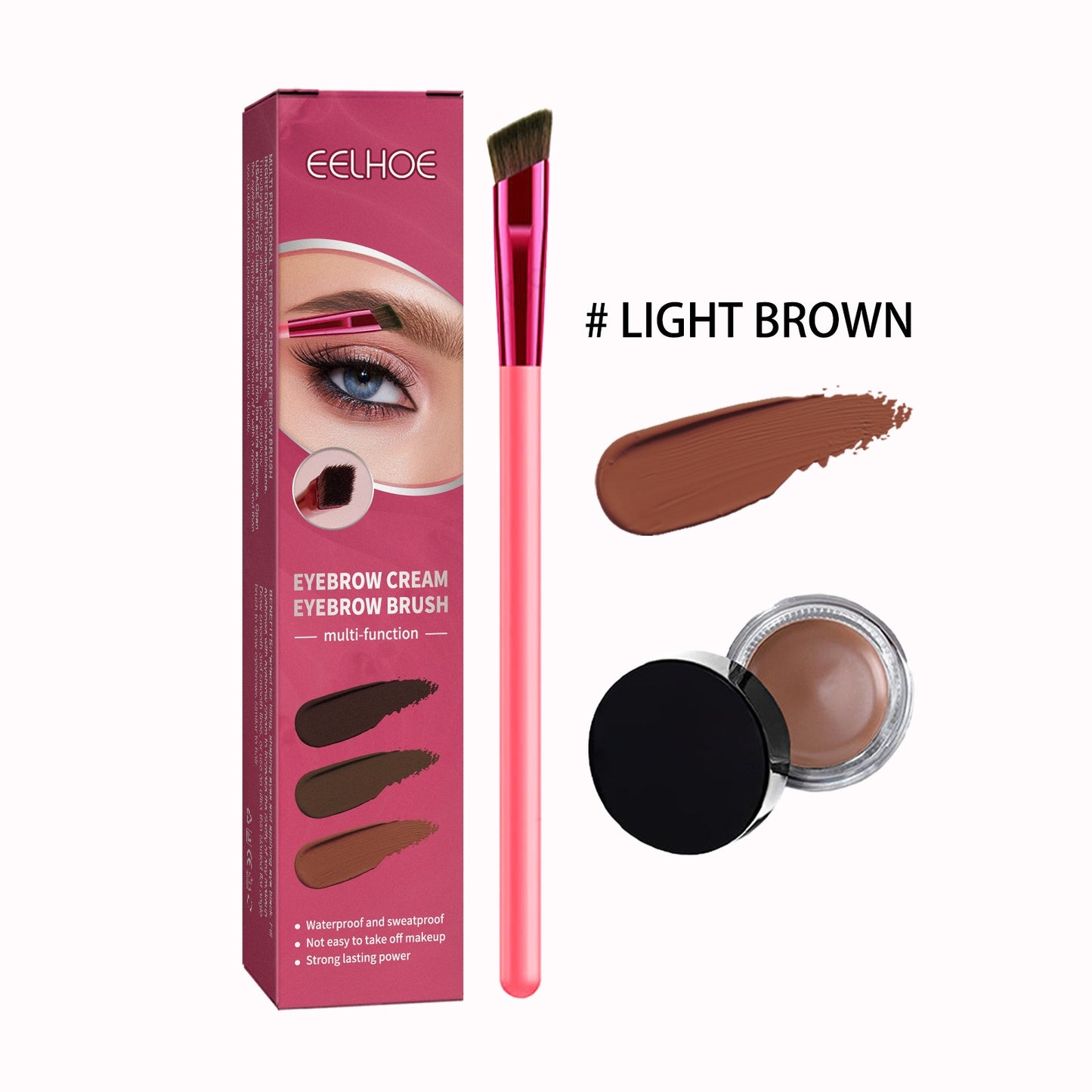 EELHOE Multi-functional Eyebrow Brush Set For Filling, Shaping, And Coloring Smooth Eyebrows Makeup Kit - DropOnline.co