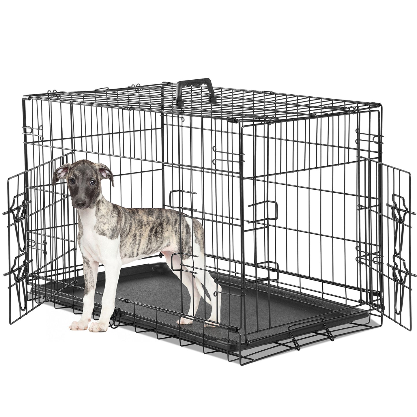 A Dog Cage With Two Doors - DropOnline.co