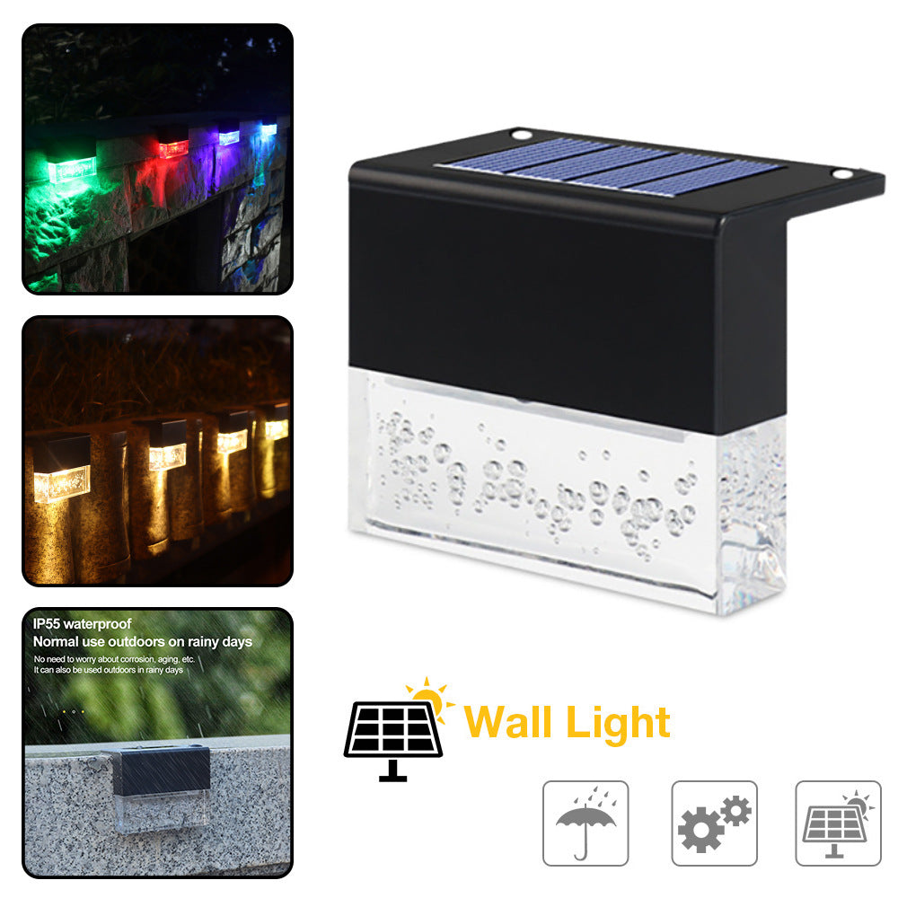 Waterproof New RGB LED Solar Light Step Fence Light - DropOnline.co