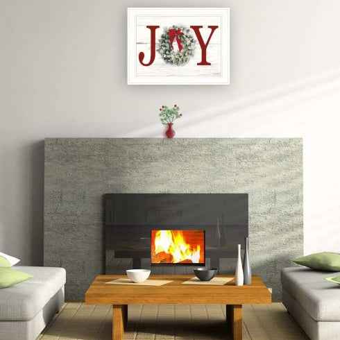 Christmas Joy by Lori Deiter - Ready to Hang Framed Print, White Frame - DropOnline.co