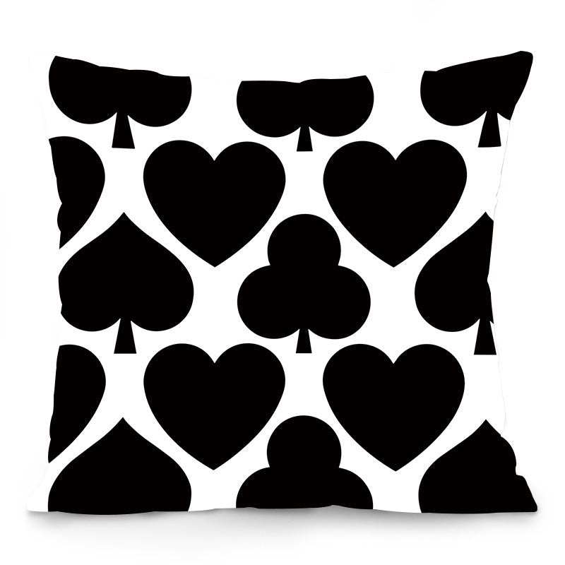 Geometric English Letter Simple And Light Luxury Waist Cushion Pillowcase - DropOnline.co
