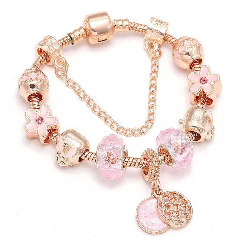 Fashion Love Geometric Rose Gold Bracelet Women's Jewelry - DropOnline.co