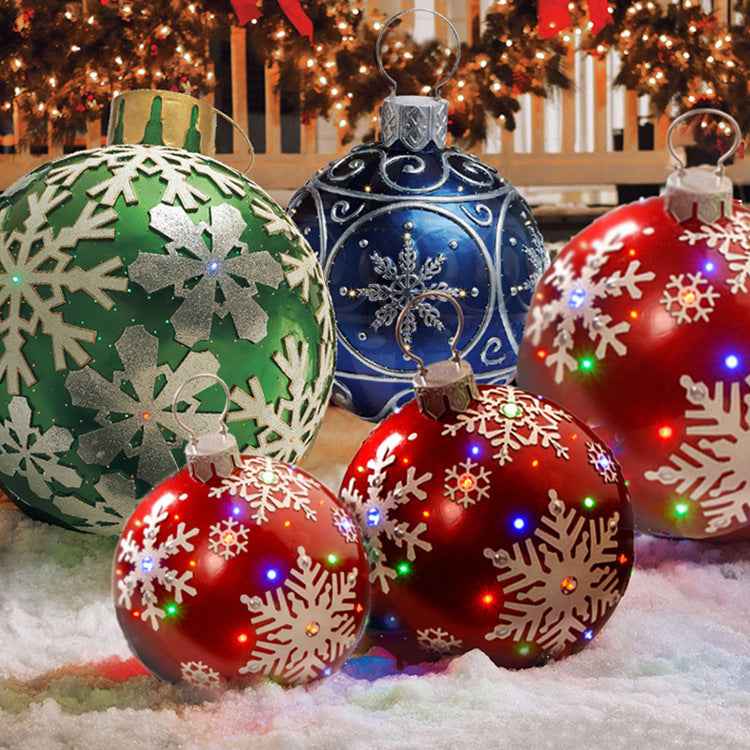 Giant Inflatable Christmas Ball 60cm - PVC Outdoor Ornament Decoration for Tree & Yard - DropOnline.co
