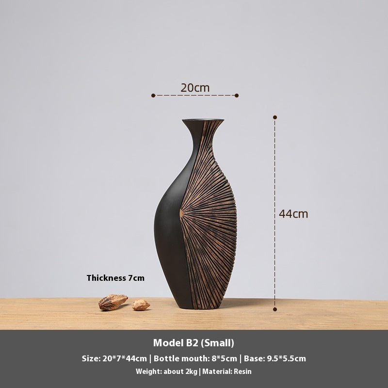 Retro Affordable Luxury Vertical High Floor Vase Decoration - DropOnline.co