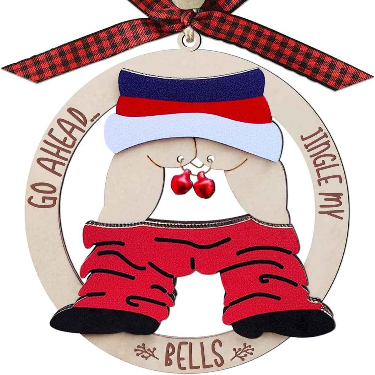 Christmas Wooden Bell Pendant - Boxwood Craft Hanging Decoration (9x10cm) - DropOnline.co