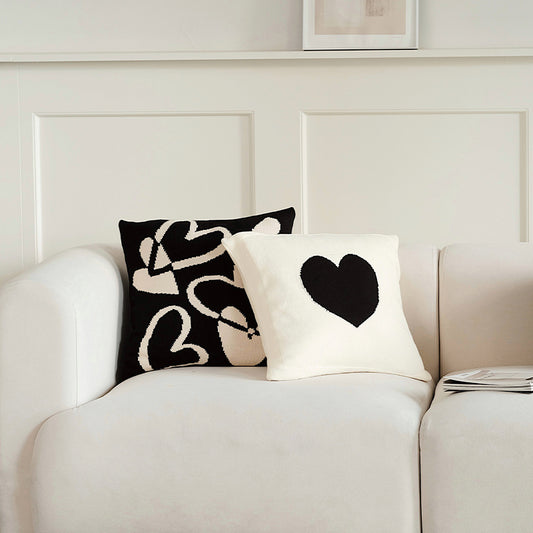 Cute Black And White Nordic Style Living Room Sofa Pillow Cushion With Core - DropOnline.co