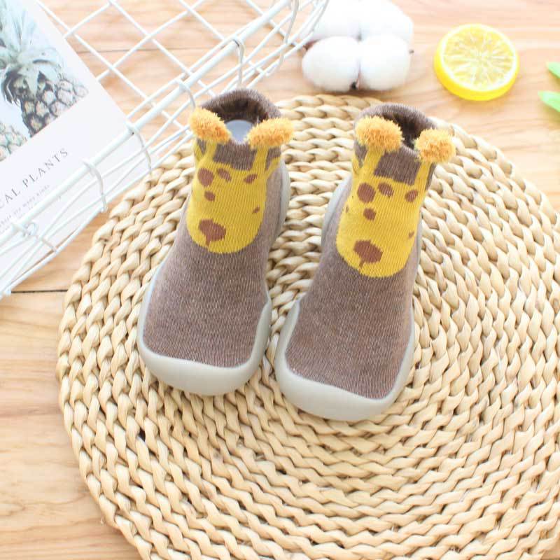 Non-Slip Floor Socks for Kids - Cute Animal Design Baby Toddler Socks with Grips - DropOnline.co