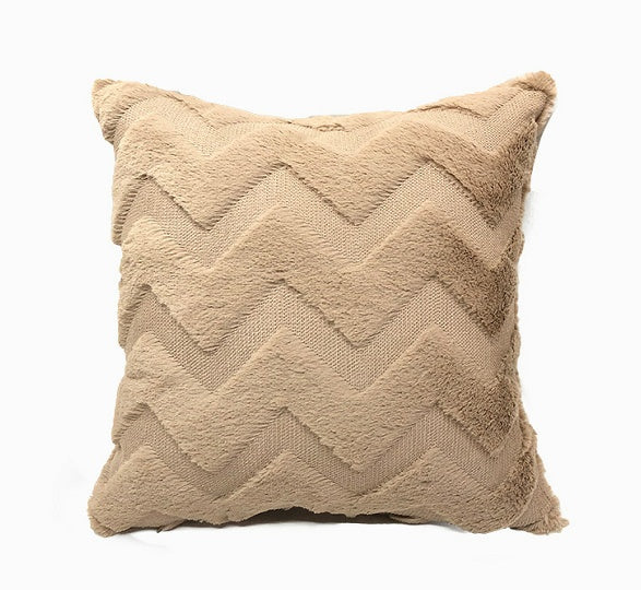 Plush Solid Color Sofa Pillowcase Living Room Cushion - DropOnline.co