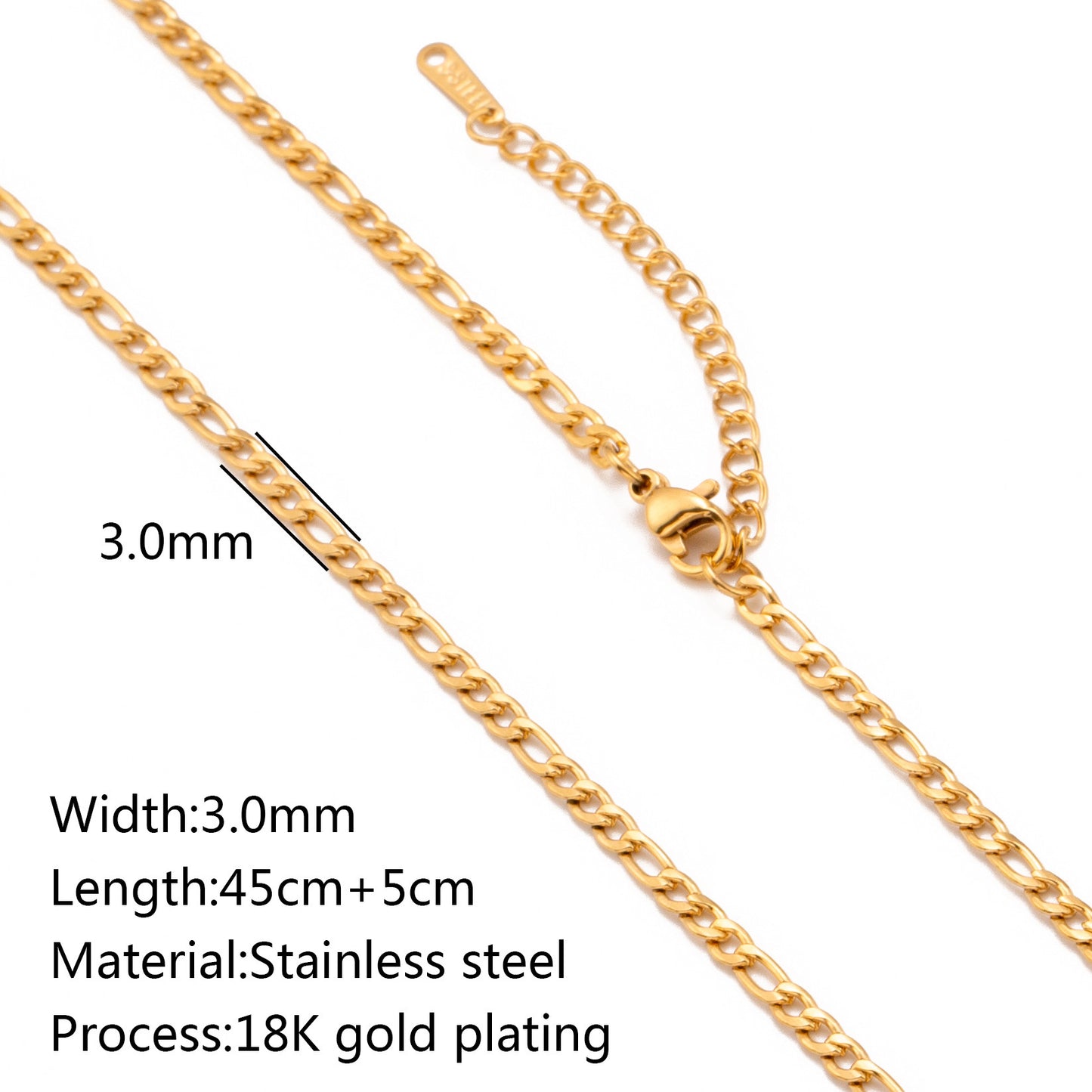 Stainless Steel Vacuum Vapor Plating 18K Gold Color Protection Lip Chain - DropOnline.co