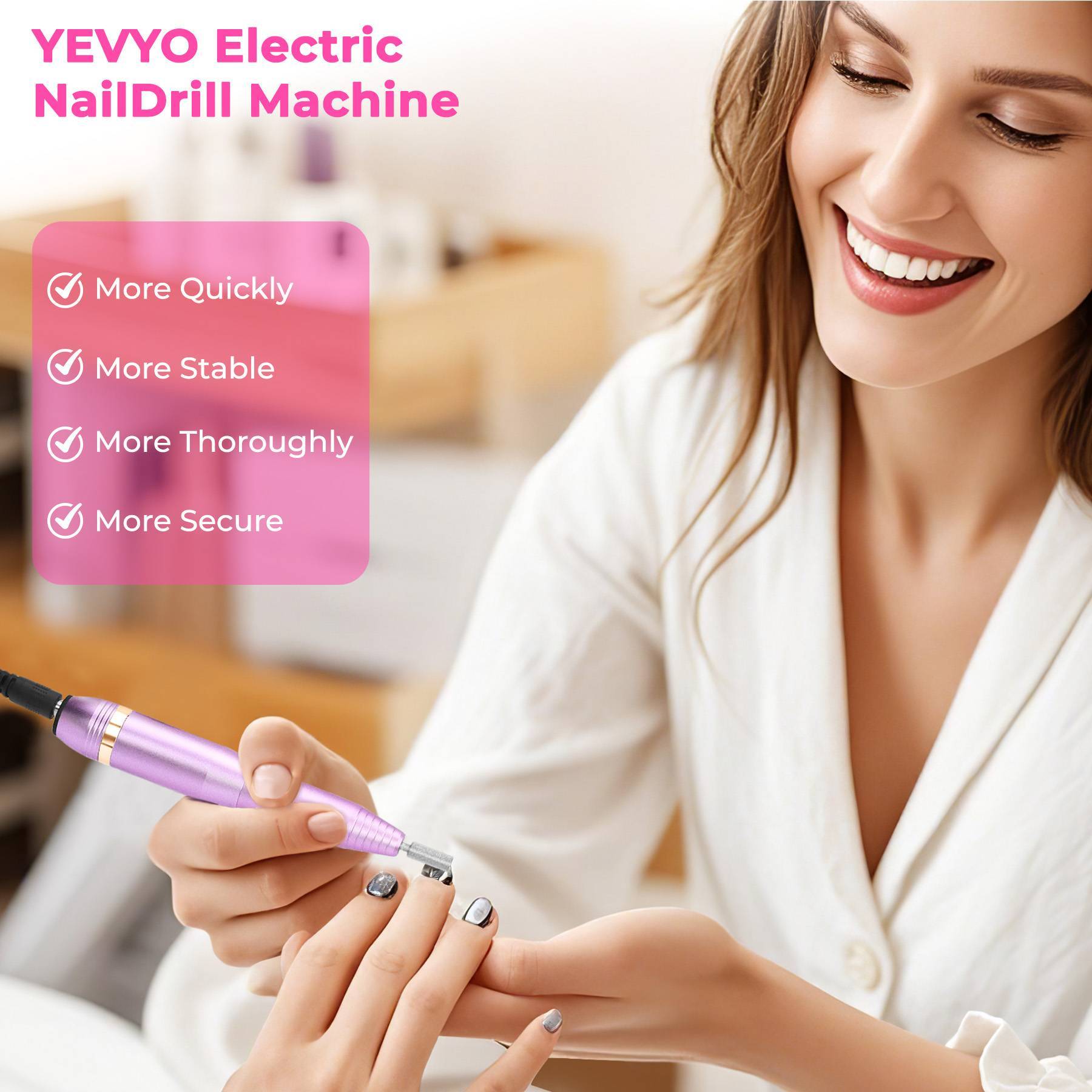 Professional Portable Electric Nail File Kit, Manicure With Nail Drill Bits - DropOnline.co