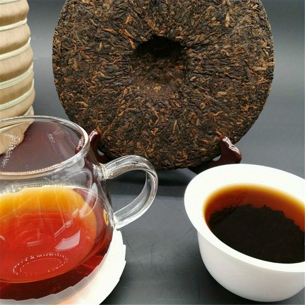 357g Aged Raw Pu-erh Tea Cake Yunnan Ancient Tree, Traditional Chinese Puer Tea - DropOnline.co