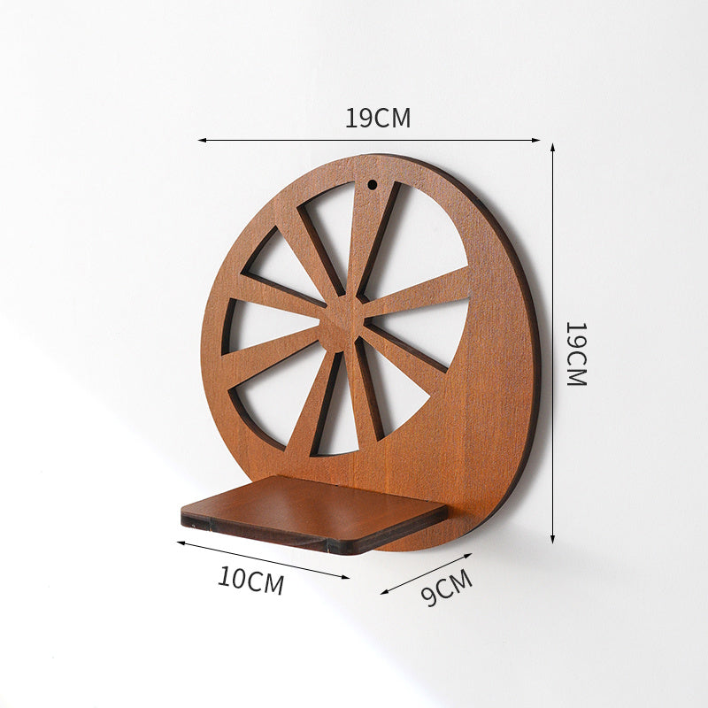 Retro Wall Home Decor Hydroponic Plant Solid Wood Shelving - DropOnline.co