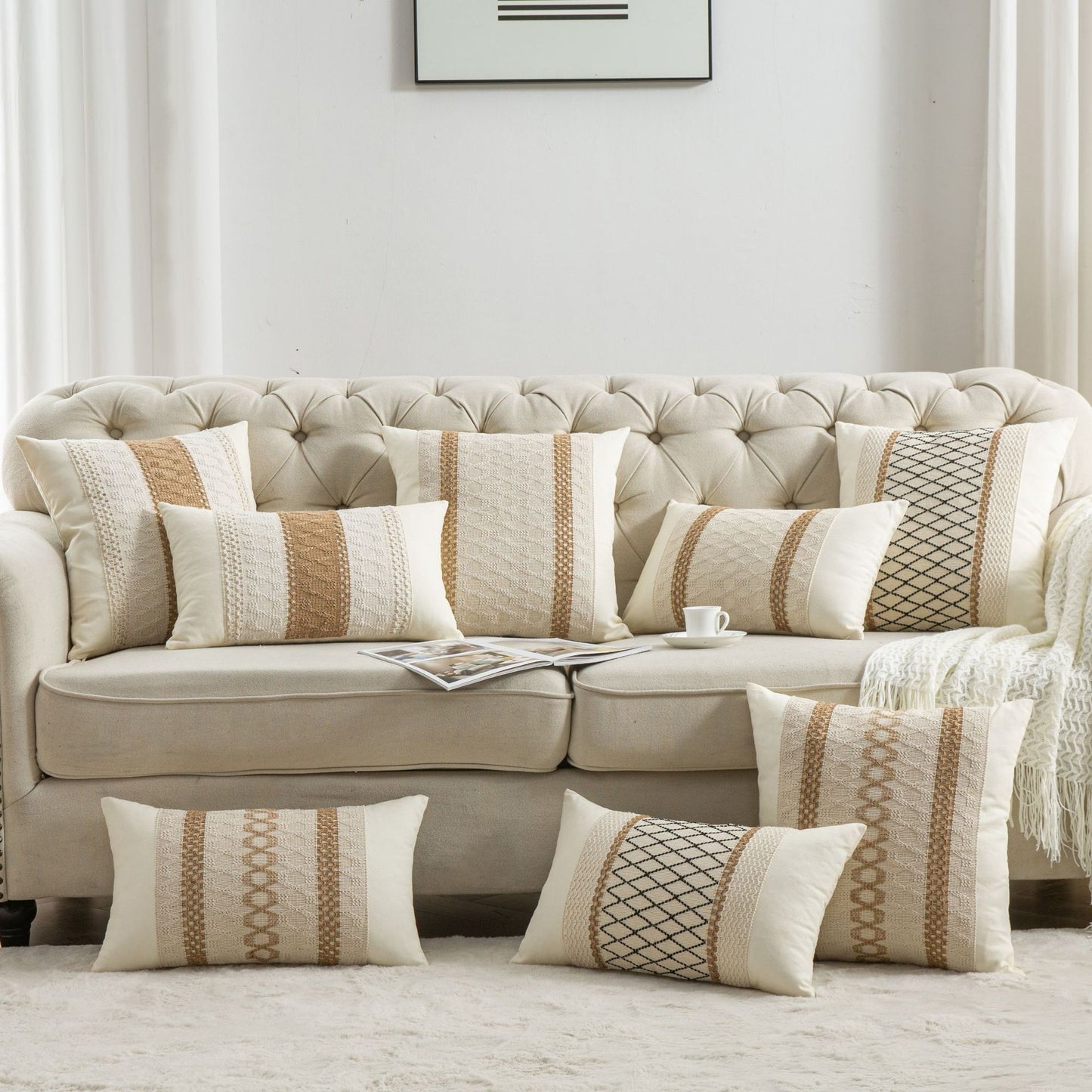 New Cotton And Linen Bohemian Pillow And Cushion Cover - DropOnline.co